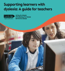 Front cover of the teachers' guide to supporting learners with dyslexia