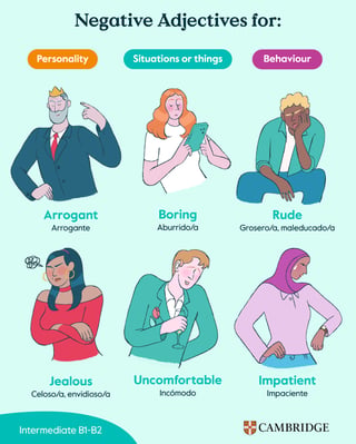 Instagram post about Negative Adjectives
