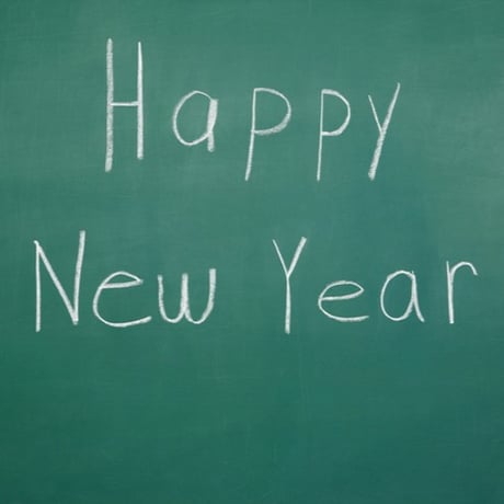 Happy new year written in chalk