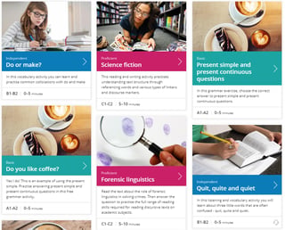 Learning English section