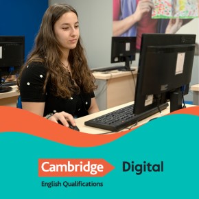 Student in a computer room