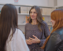 Clip from global schools film of female teacher talking to students